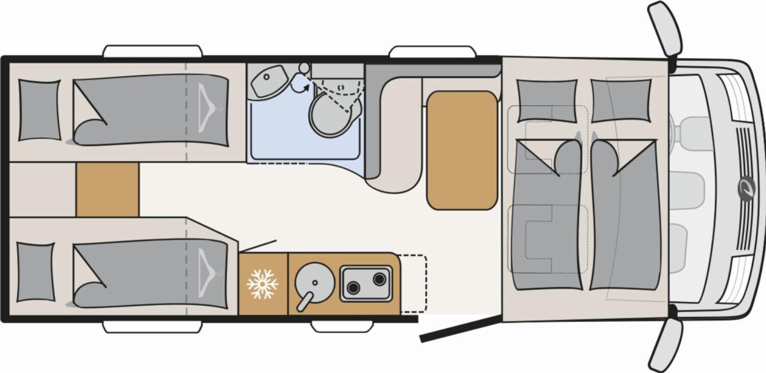 Wohnmobil Fiat Ducato Dethleffs I 4 Globebus mit 4 Sitzen und 4 Schlafplätzen