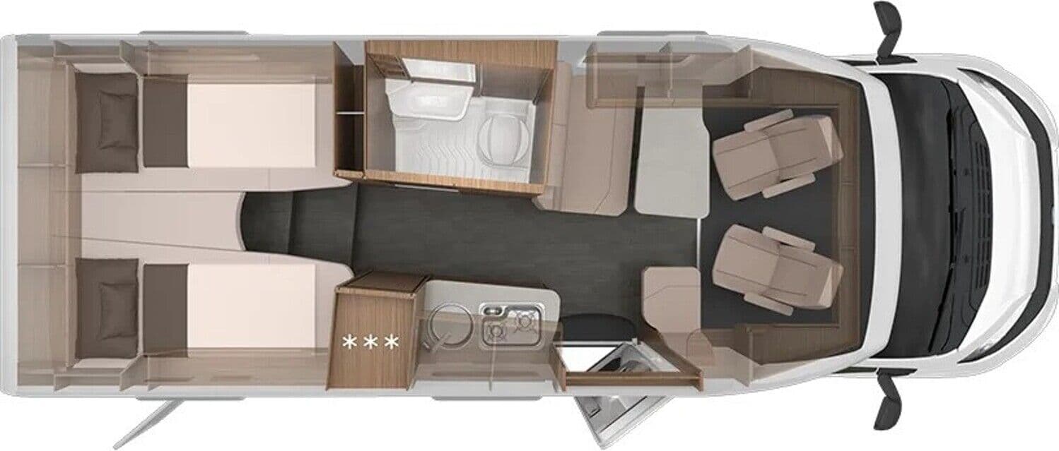 Wohnmobil Fiat Ducato Knaus 650 MEG VANSATION Van TI mit 4 Sitzen und 3 Schlafplätzen