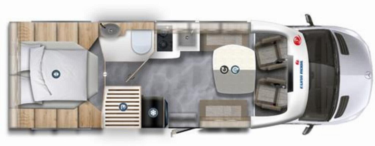 Wohnmobil Mercedes Sprinter Eura Mobil PT 726 QF Freestyle Profila T mit 4 Sitzen und 2 Schlafplätzen