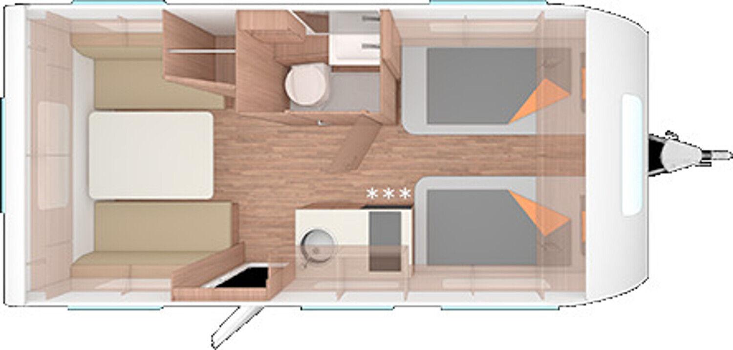 Wohnwagen Weinsberg 470 EU CaraCito mit 4 Schlafplätzen