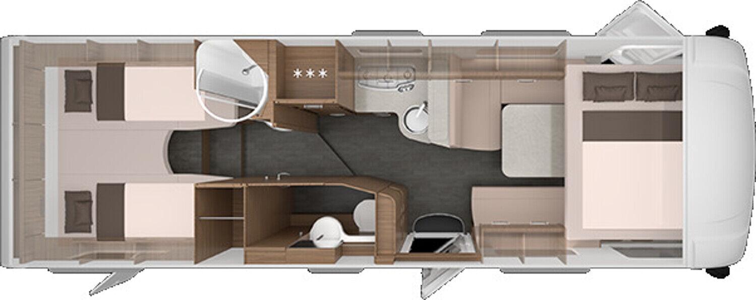 Wohnmobil Fiat Ducato Knaus 900 LEG L!VE I mit 4 Sitzen und 6 Schlafplätzen