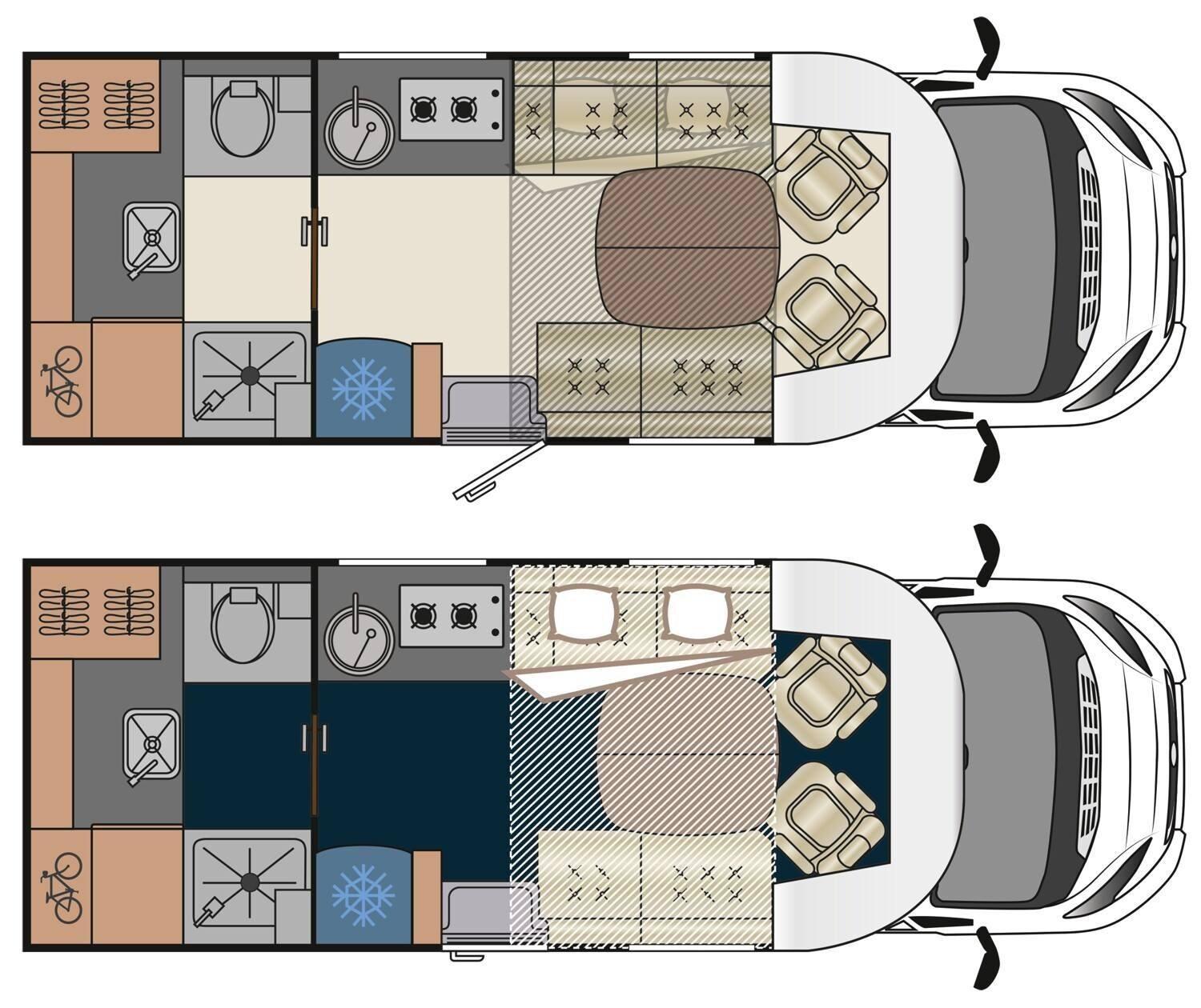 Wohnmobil Fiat Ducato Fleurette 67LO Mayflower mit 4 Sitzen und 4 Schlafplätzen