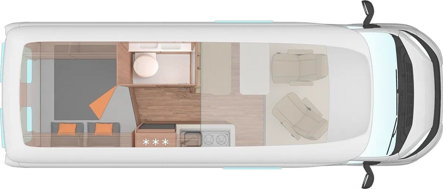 Wohnmobil Fiat Ducato Weinsberg 600 MQH EDITION [FIRE] CaraBus mit 4 Sitzen und 4 Schlafplätzen
