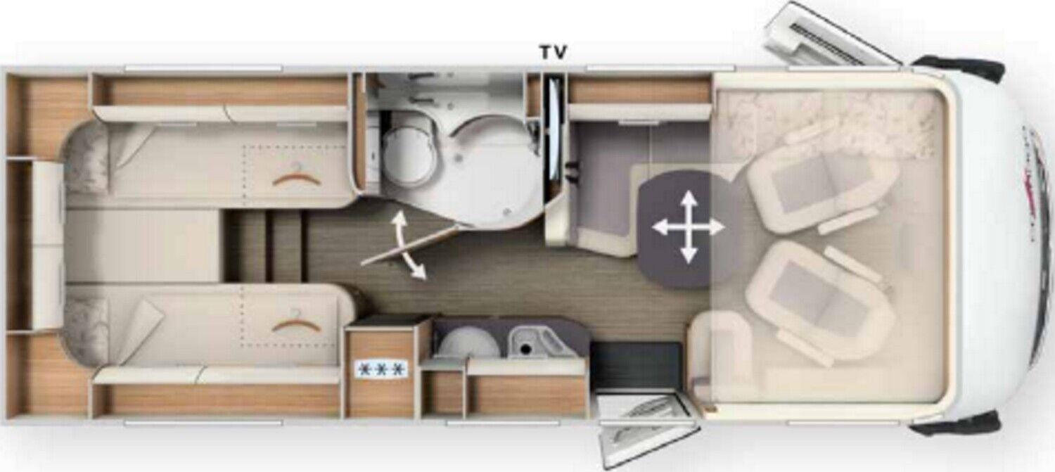 Wohnmobil Fiat Ducato Carthago 143 LE c-compactline I mit 4 Sitzen und 4 Schlafplätzen