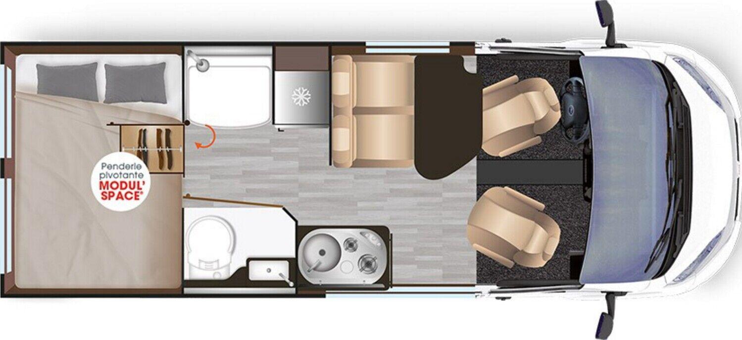 Wohnmobil Fiat Ducato Dreamer D55 UP Fun mit 4 Sitzen und 2 Schlafplätzen