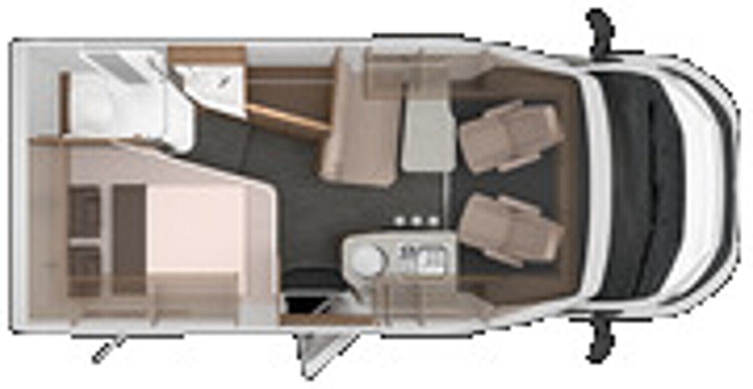 Wohnmobil Fiat Ducato Knaus 550 MF VANSATION Van TI mit 4 Sitzen und 2 Schlafplätzen