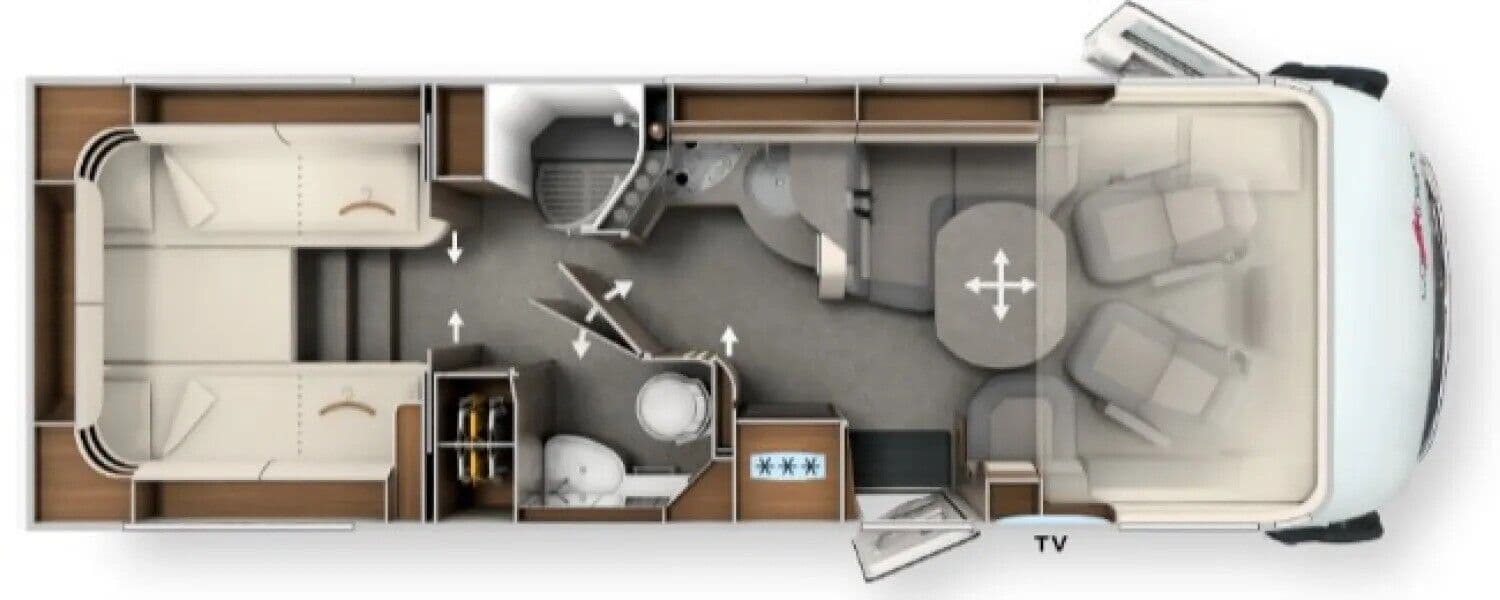Wohnmobil Mercedes Sprinter Carthago I 4.9 LE L chic c-line mit 4 Sitzen und 4 Schlafplätzen