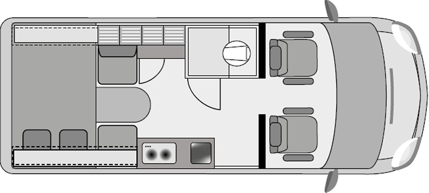 Wohnmobil Fiat Ducato Freedo RV Premium 180 PS 599 LT mit 2 Sitzen und 2 Schlafplätzen