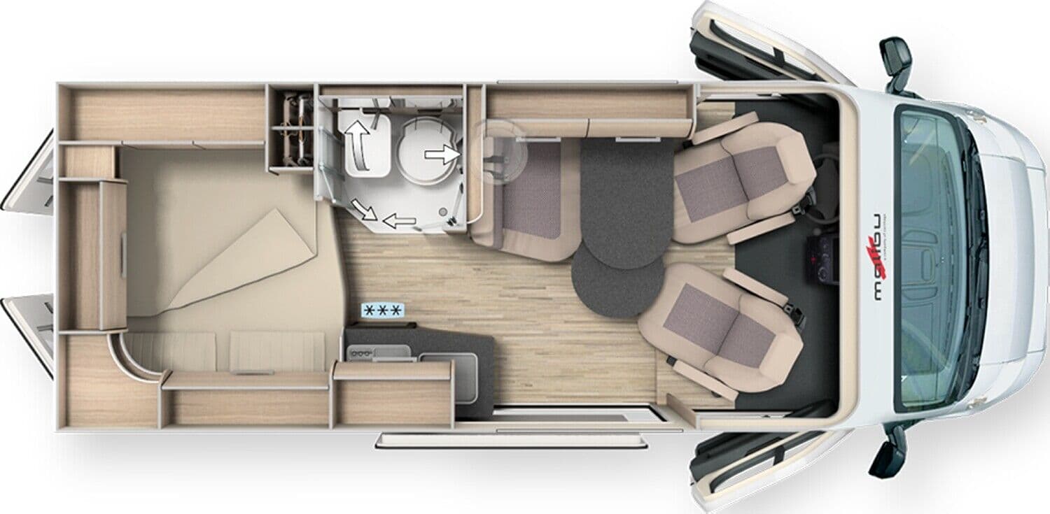 Wohnmobil Fiat Ducato Malibu 540 DB Van compact mit 4 Sitzen und 2 Schlafplätzen
