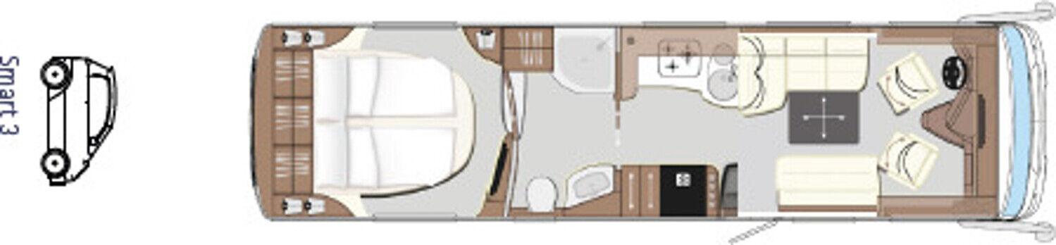 Wohnmobil Mercedes Atego Concorde 990 GI Liner mit 4 Sitzen und 4 Schlafplätzen