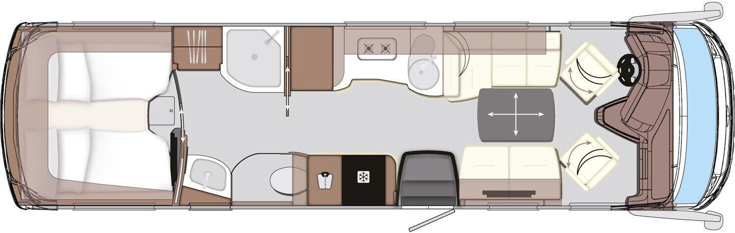 Wohnmobil Iveco Daily Concorde 915 LSI Charisma mit 4 Sitzen und 4 Schlafplätzen