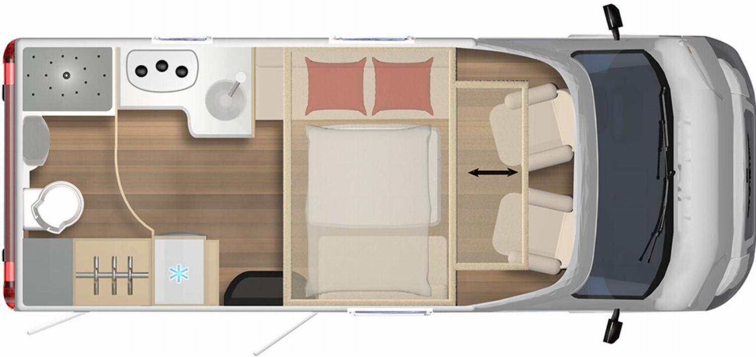 Wohnmobil Fiat Ducato Bürstner 594 Lyseo TD mit 4 Sitzen und 4 Schlafplätzen