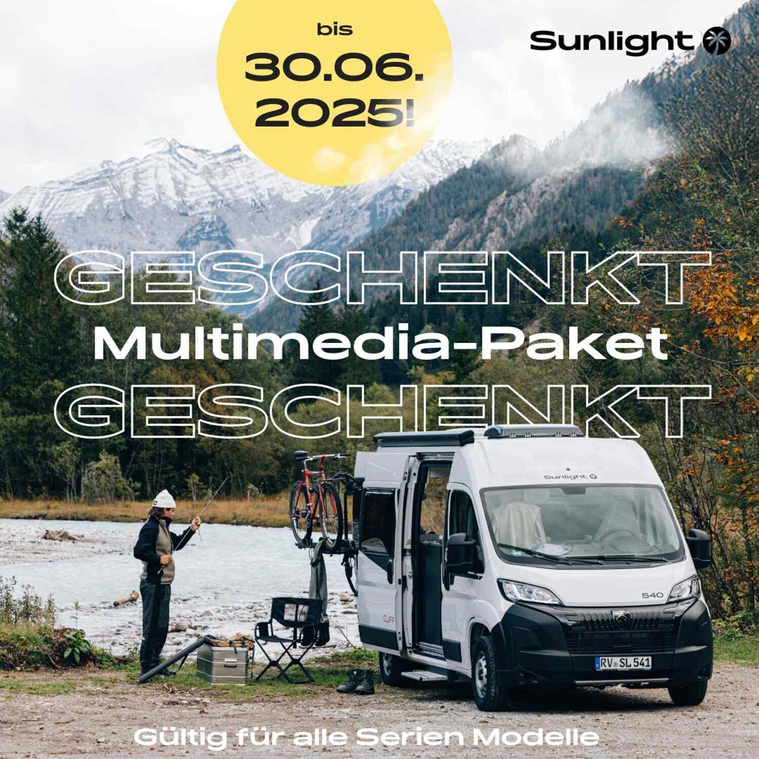 Wohnmobil Peugeot Boxer Sunlight 600 Cliff mit 4 Sitzen und 2 Schlafplätzen