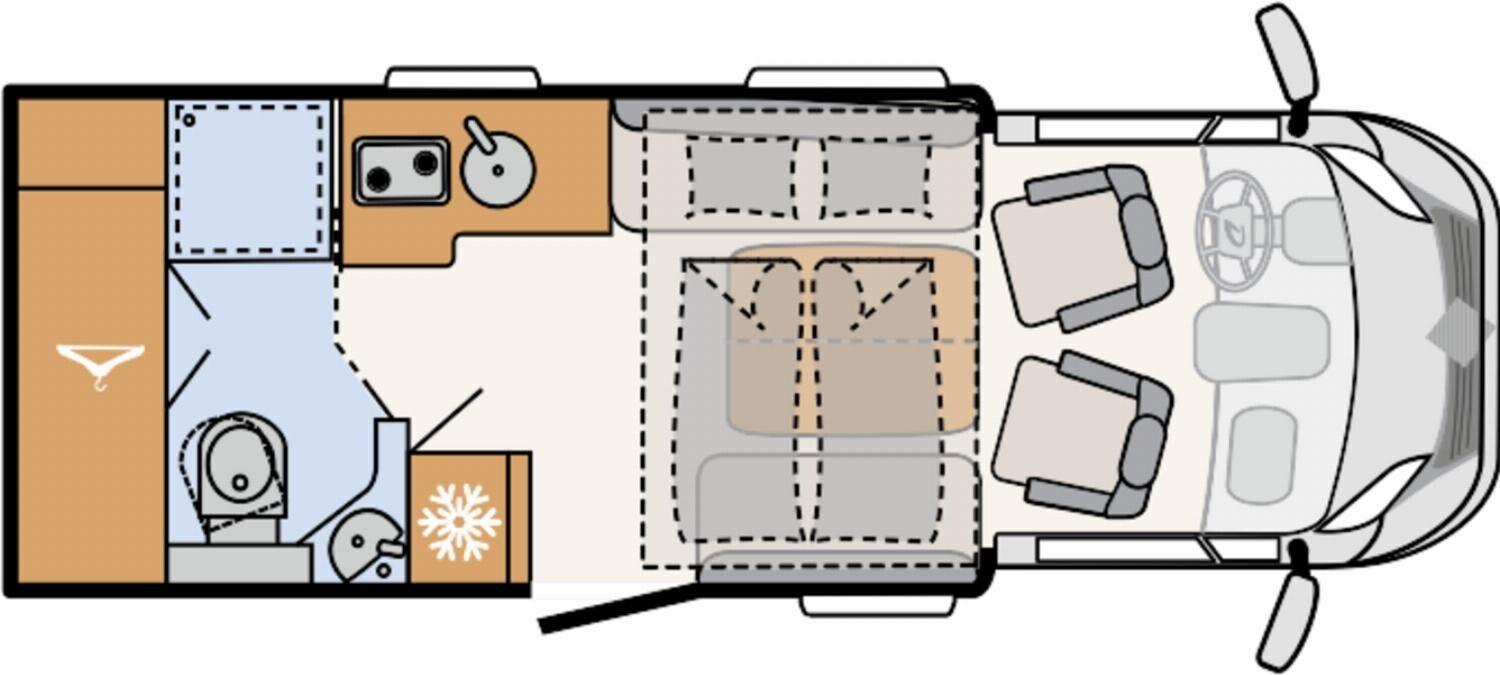 Wohnmobil Citroen Jumper Dethleffs T 6762 Just Camp mit 4 Sitzen und 4 Schlafplätzen