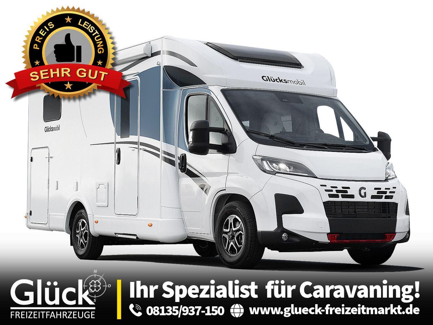 Wohnmobil Glücksmobil 691 EB T mit 4 Sitzen und 2 Schlafplätzen