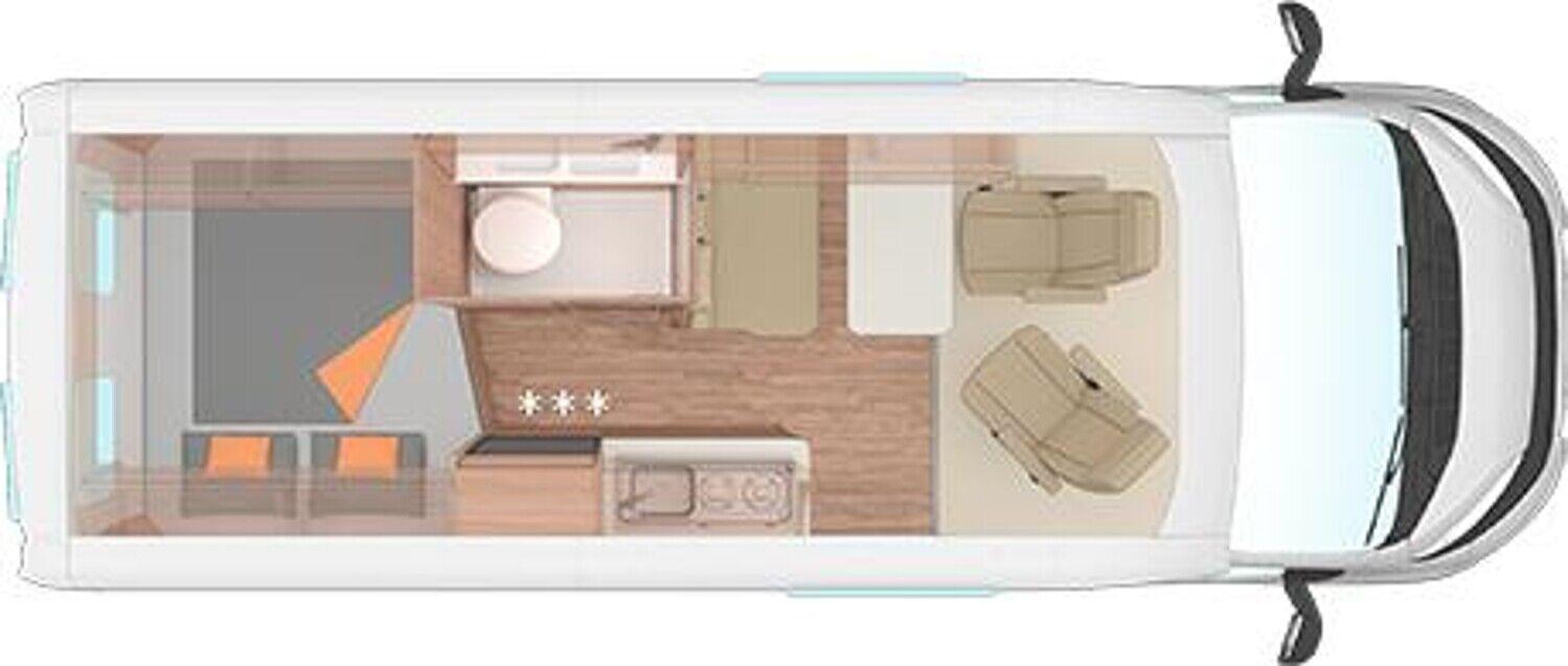Wohnmobil Peugeot Boxer Weinsberg 600 MQ CaraTour mit 4 Sitzen und 3 Schlafplätzen