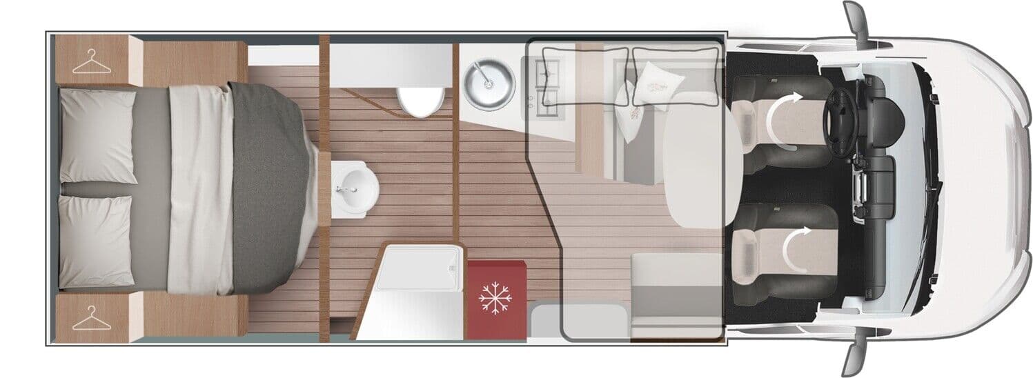 Wohnmobil Ford Transit NobelART 6000 T mit 4 Sitzen und 2 Schlafplätzen
