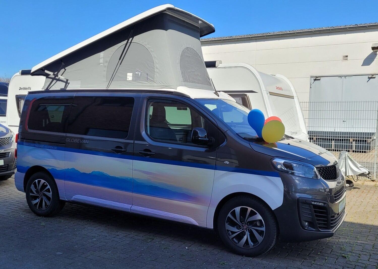 Wohnmobil Dethleffs Fiat Globevan mit 4 Sitzen und 4 Schlafplätzen