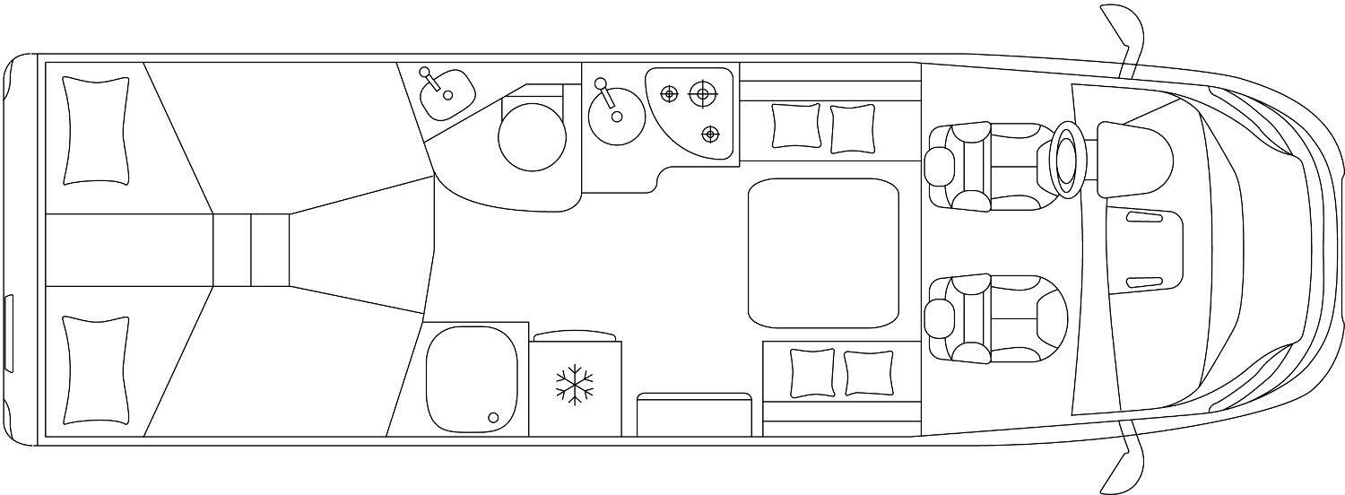 Wohnmobil Fiat Ducato Laika L 4009 DS Ecovip mit 4 Sitzen und 3 Schlafplätzen