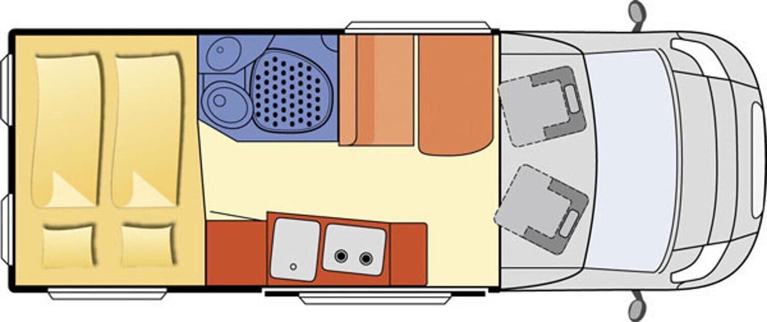 Wohnmobil Fiat Ducato Pössl Fiat 2Win mit 4 Sitzen und 2 Schlafplätzen