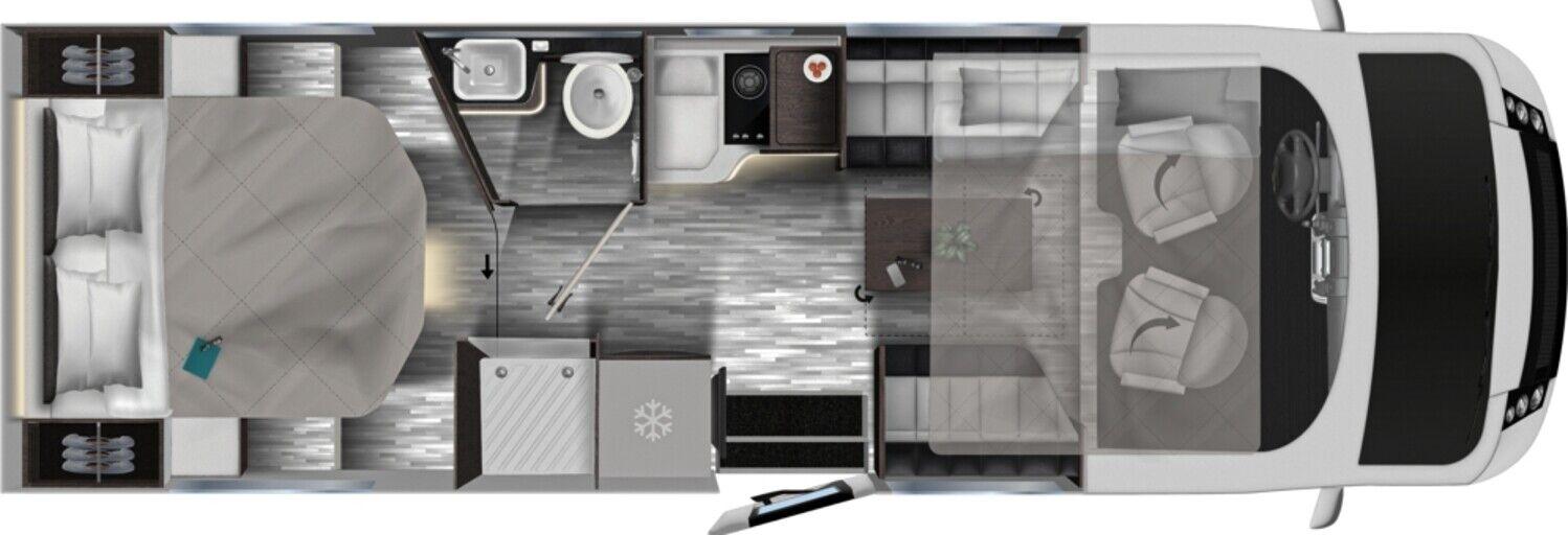 Wohnmobil Fiat Ducato Mobilvetta 90 Tekno Line K-Yacht mit 4 Sitzen und 4 Schlafplätzen