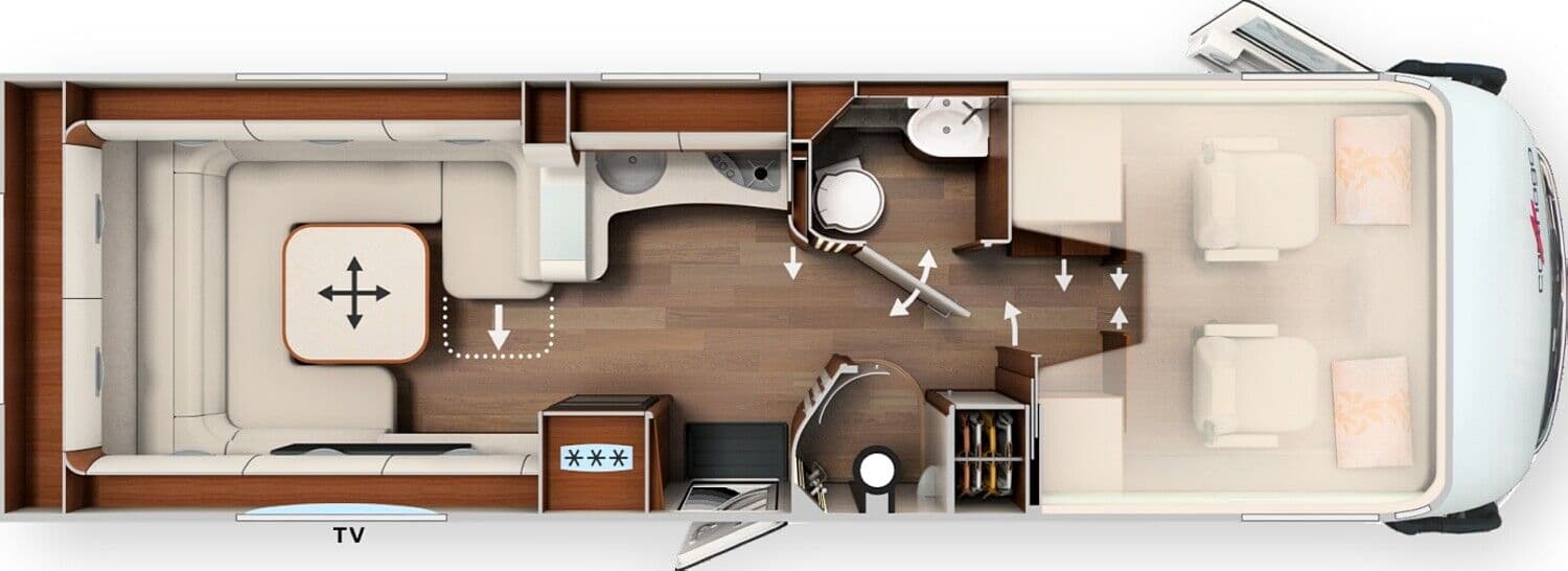 Wohnmobil Iveco Daily Carthago I 53 L liner-for-two mit 4 Sitzen und 4 Schlafplätzen