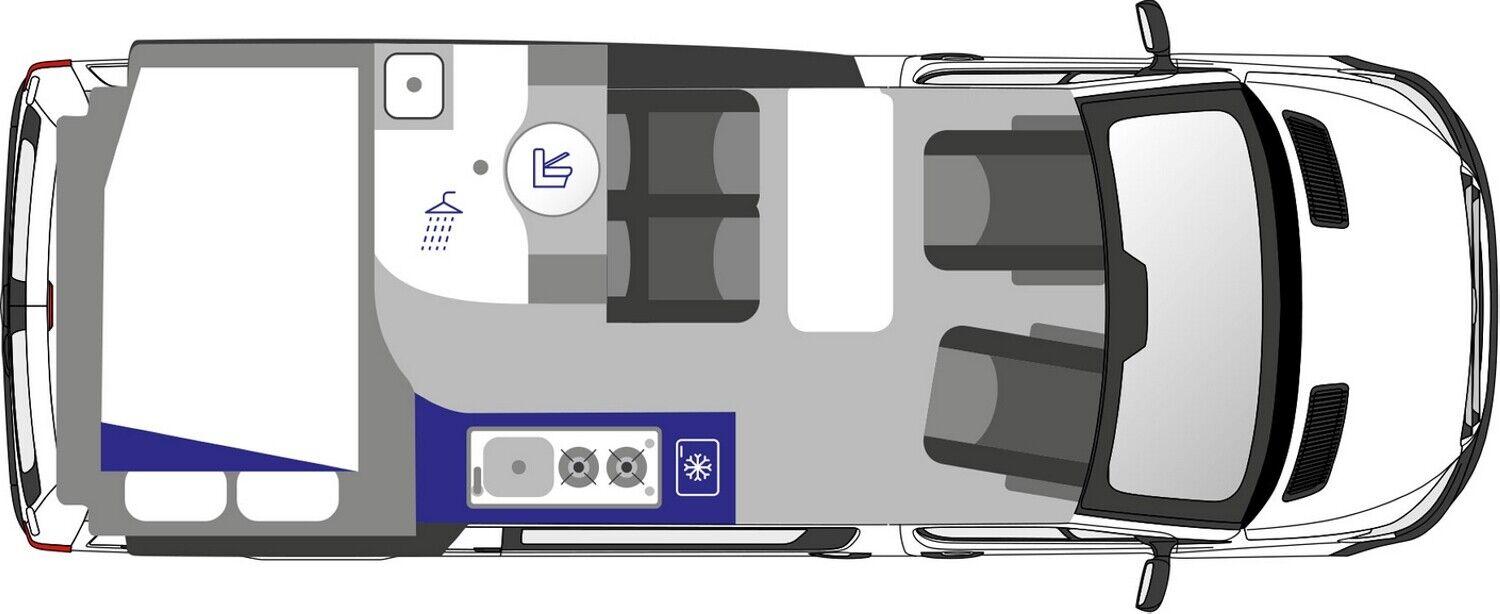 Wohnmobil Mercedes Sprinter Westfalia Premium James Cook 600 D mit 4 Sitzen und 4 Schlafplätzen