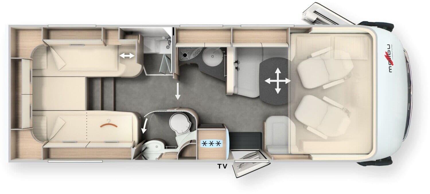 Wohnmobil Fiat Ducato Malibu 440 LE I mit 4 Sitzen und 4 Schlafplätzen