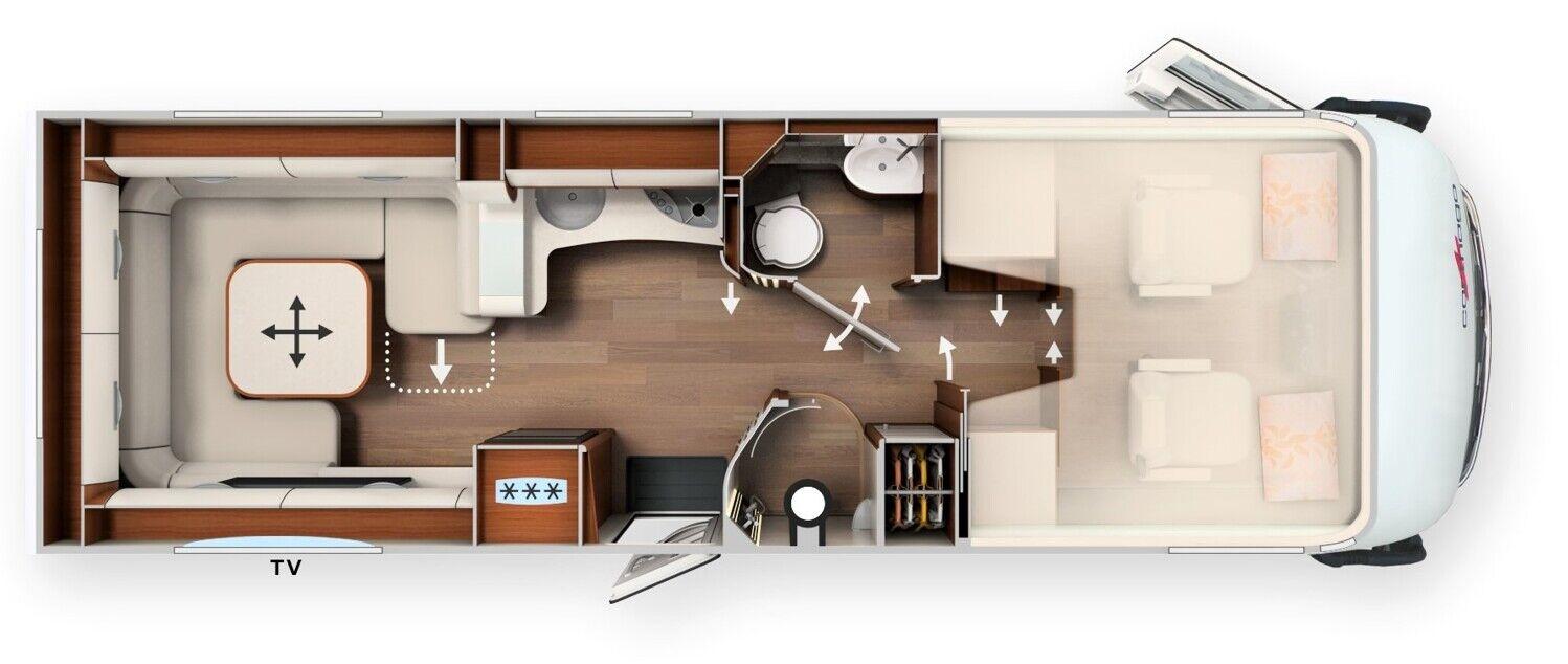 Wohnmobil Iveco Daily Carthago I 53 liner-for-two mit 4 Sitzen und 4 Schlafplätzen