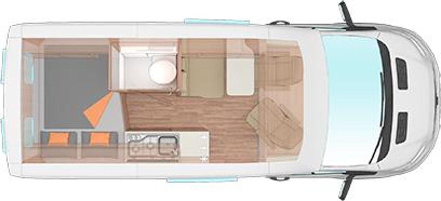 Wohnmobil Ford Transit Weinsberg 550 MQ CaraBus Ford mit 4 Sitzen und 3 Schlafplätzen