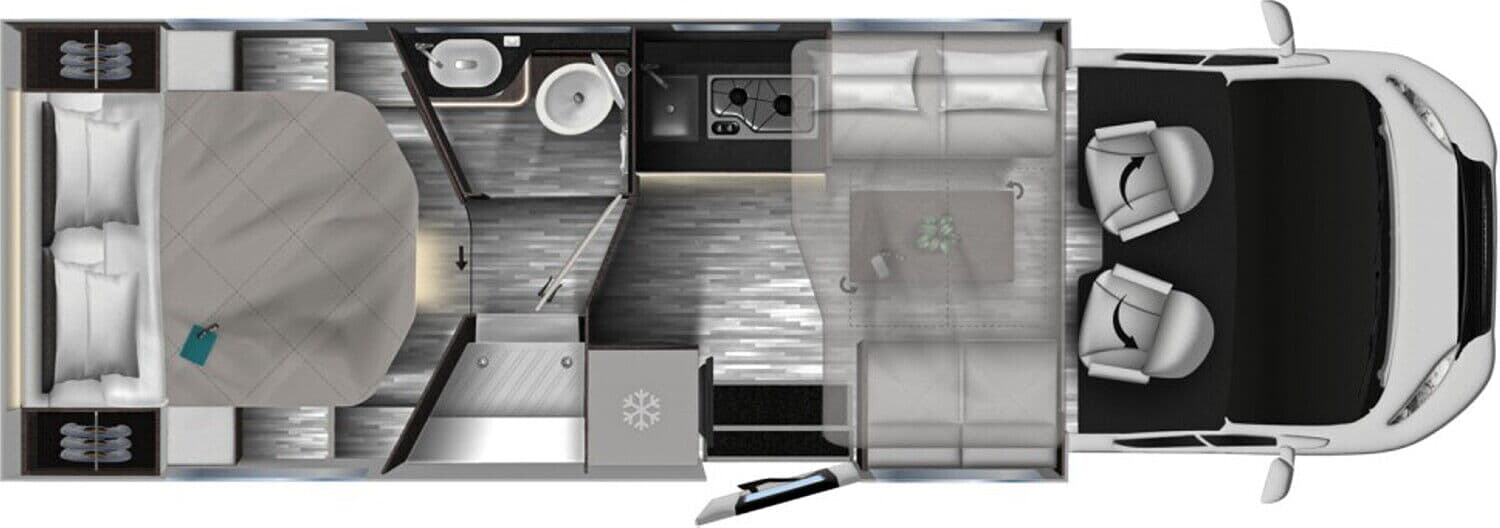 Wohnmobil Fiat Ducato Mobilvetta P90 NB Krosser mit 4 Sitzen und 3 Schlafplätzen
