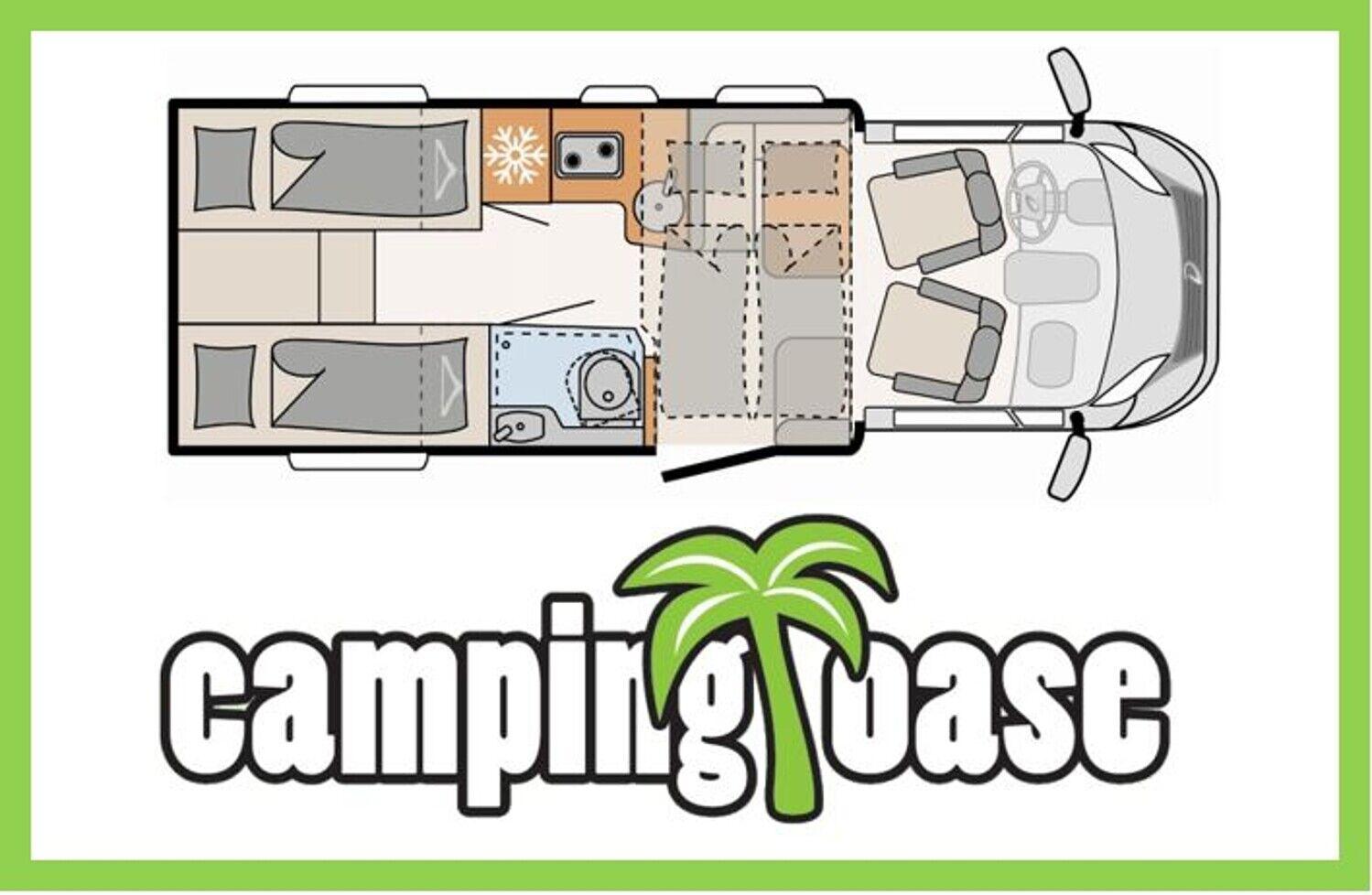 Wohnmobil Citroen Jumper Dethleffs T 6812 EB Just Camp mit 4 Sitzen und 3 Schlafplätzen