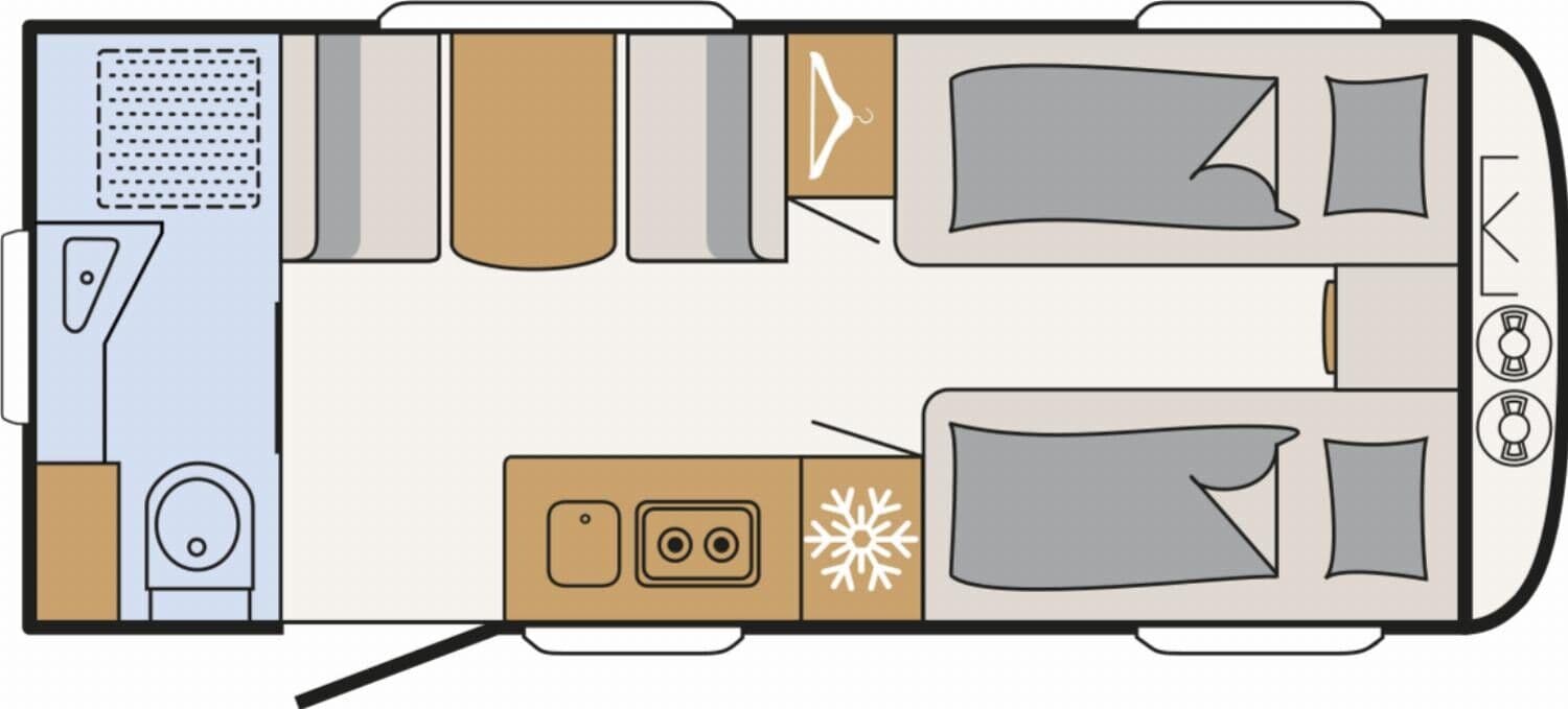 Wohnwagen Dethleffs Nomad 490 EST bei Caravanpark Spann...an GmbH Wohnwagen Dethleffs 490 EST Nomad mit 3 Schlafplätzen