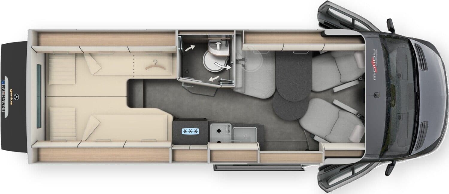 Wohnmobil Malibu Genius performance 4x4 641 LE mit 4 Sitzen bei Das Fahrzeughaus GmbH Wohnmobil Mercedes Sprinter Malibu performance 4x4 641 LE Genius mit 4 Sitzen und 2 Schlafplรคtzen