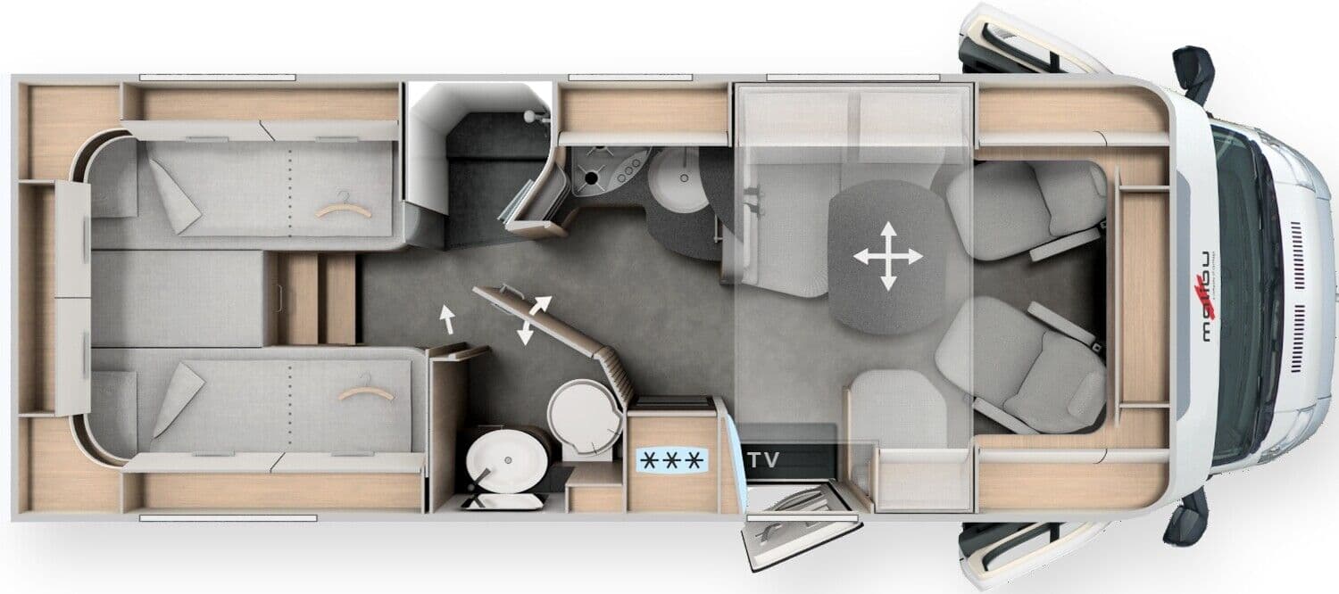 Wohnmobil Malibu T 450 RB LE lightweight mit 4 Sitzen bei Truck Center Ducke GmbH & Co. KG Wohnmobil Fiat Ducato Malibu 450 RB LE lightweight T mit 4 Sitzen und 2 Schlafplรคtzen