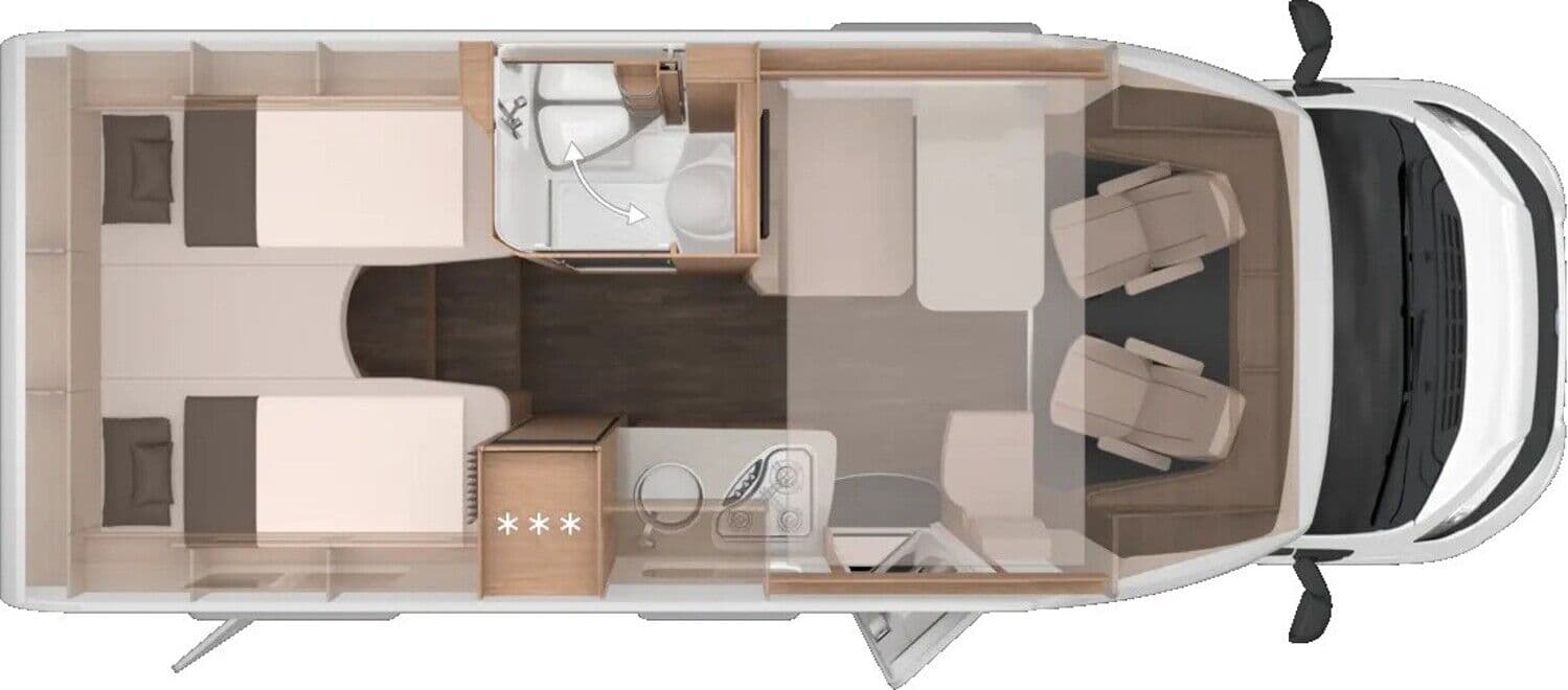 Wohnmobil Knaus L!VE WAVE 650 MEG Black Selection mit 4 Sitzen bei WVD-Südcaravan GmbH Wohnmobil Fiat Ducato Knaus 650 MEG Black Selection L!VE WAVE mit 4 Sitzen und 4 Schlafplätzen