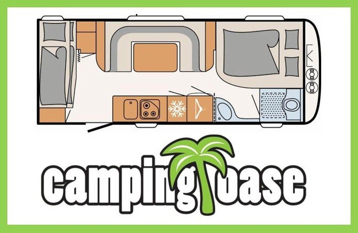 Wohnwagen Dethleffs Camper 560 FMK mit 4 Sitzen bei Camping Oase Kerpen GmbH Wohnwagen Dethleffs 560 FMK Camper mit 4 Sitzen und 5 Schlafplätzen