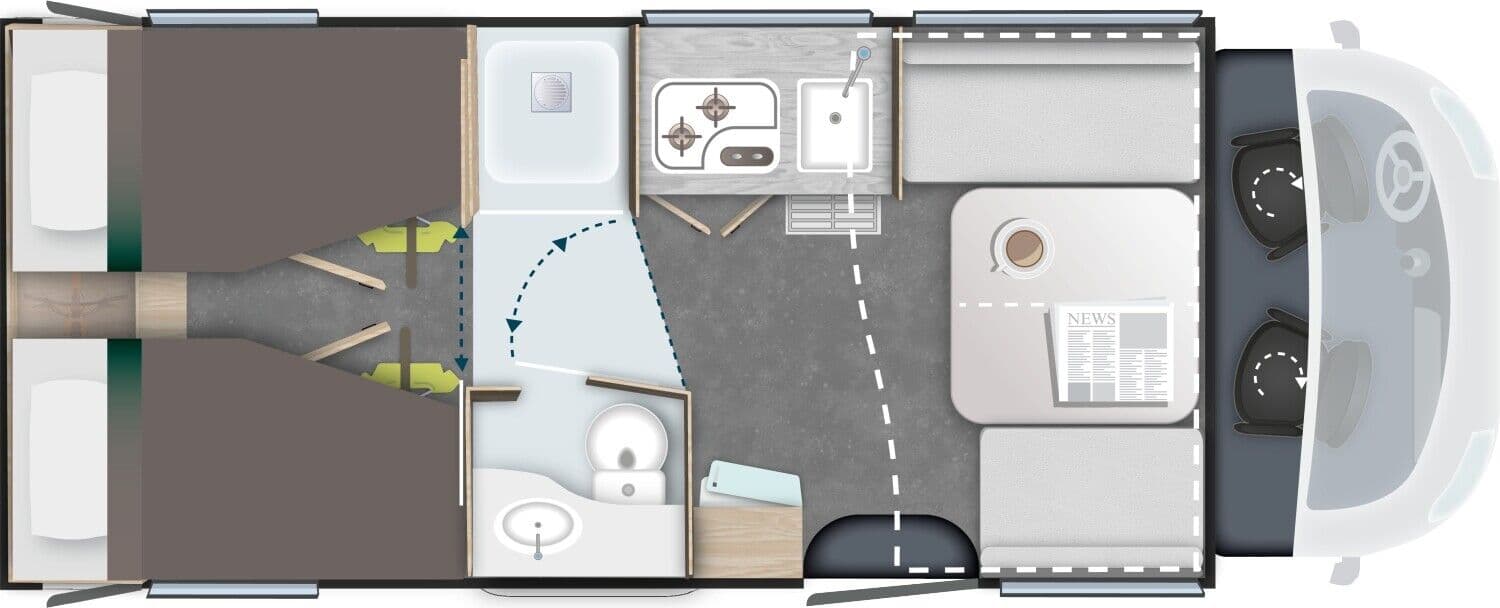 Wohnmobil Chausson Teilintegriert Ultimate Line 797 mit 4 Sitzen bei Reisemobile Brumberg GmbH Wohnmobil Chausson 797 Teilintegriert Ultimate Line mit 4 Sitzen und 4 Schlafplätzen