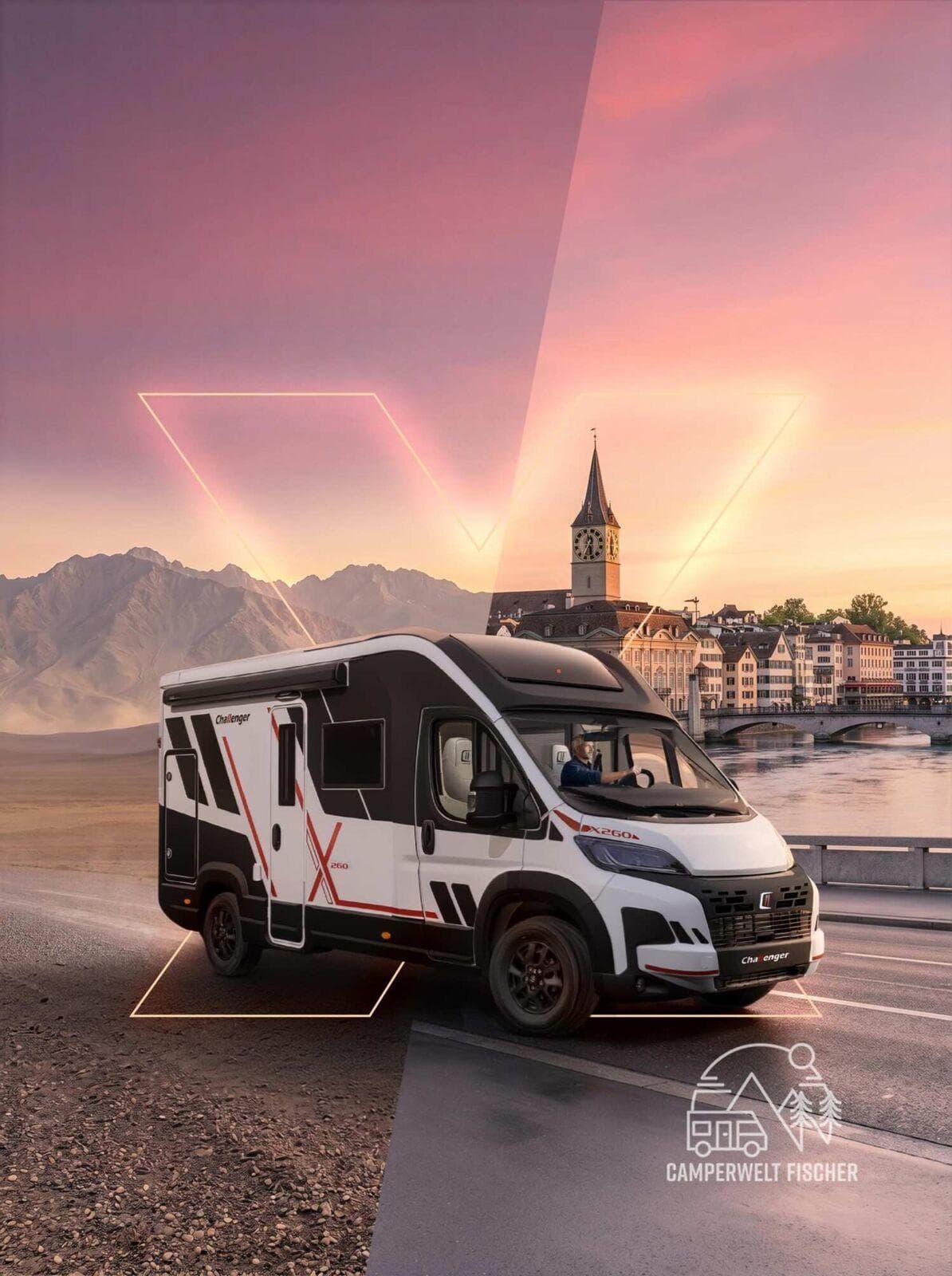 Wohnmobil Challenger X Open Edition X260 mit 4 Sitzen bei Camperwelt Fischer GmbH Wohnmobil Fiat Ducato Challenger X260 X Open Edition mit 4 Sitzen und 2 Schlafplätzen