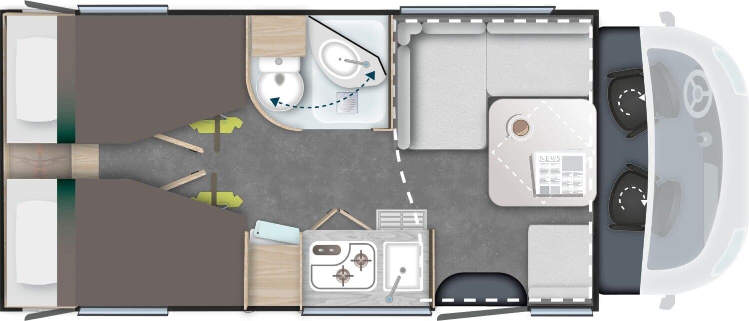 Wohnmobil Chausson Teilintegriert Titanium Line 627 mit 5 Sitzen bei Reisemobile Brumberg GmbH Wohnmobil Ford Transit Chausson 627 Teilintegriert Titanium Line mit 5 Sitzen und 2 Schlafplätzen