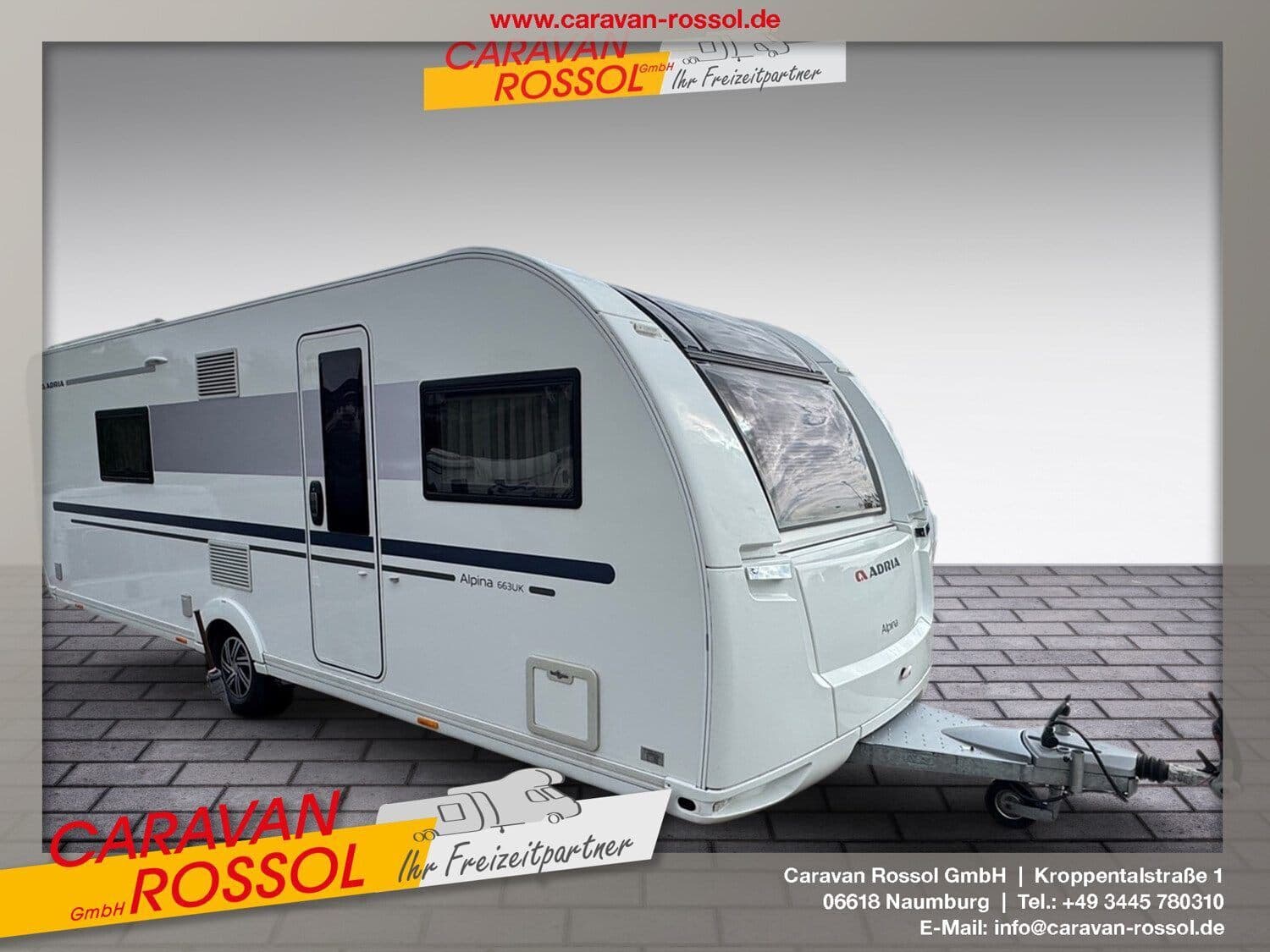 Wohnwagen Adria Alpina 663 UK bei Caravan Rossol GmbH Wohnwagen Adria 663 UK Alpina mit 0 Schlafplätzen