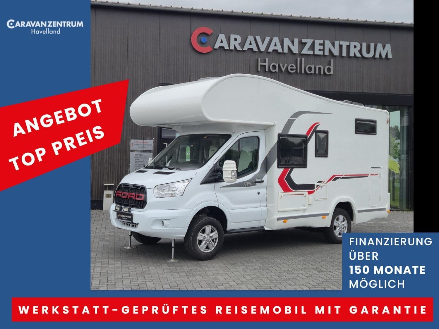 Wohnmobil Challenger Genesis 194 mit 5 Sitzen bei Caravan Zentrum Havelland Inhaber Robert Wendt Wohnmobil Ford Transit Challenger 194 Genesis mit 5 Sitzen und 4 Schlafplätzen