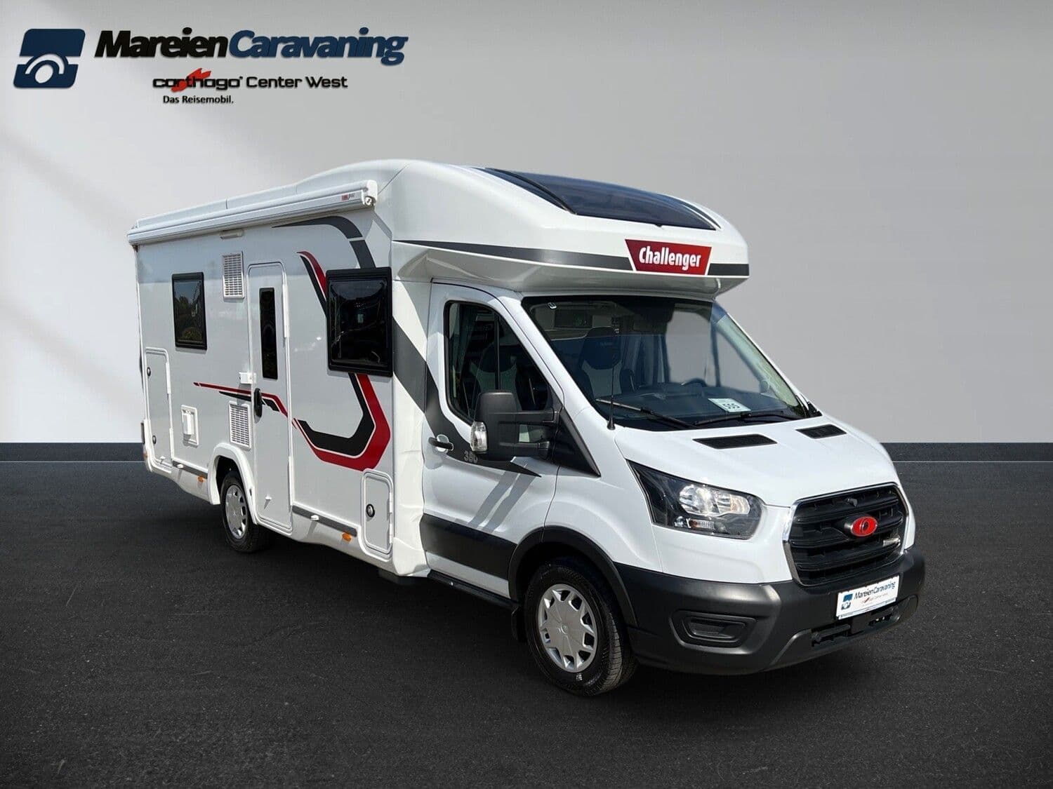 Wohnmobil Challenger Teilintegriert 380 mit 4 Sitzen bei Mareien Caravaning GmbH Wohnmobil Ford Transit Challenger 380 Teilintegriert mit 4 Sitzen und 4 Schlafplätzen