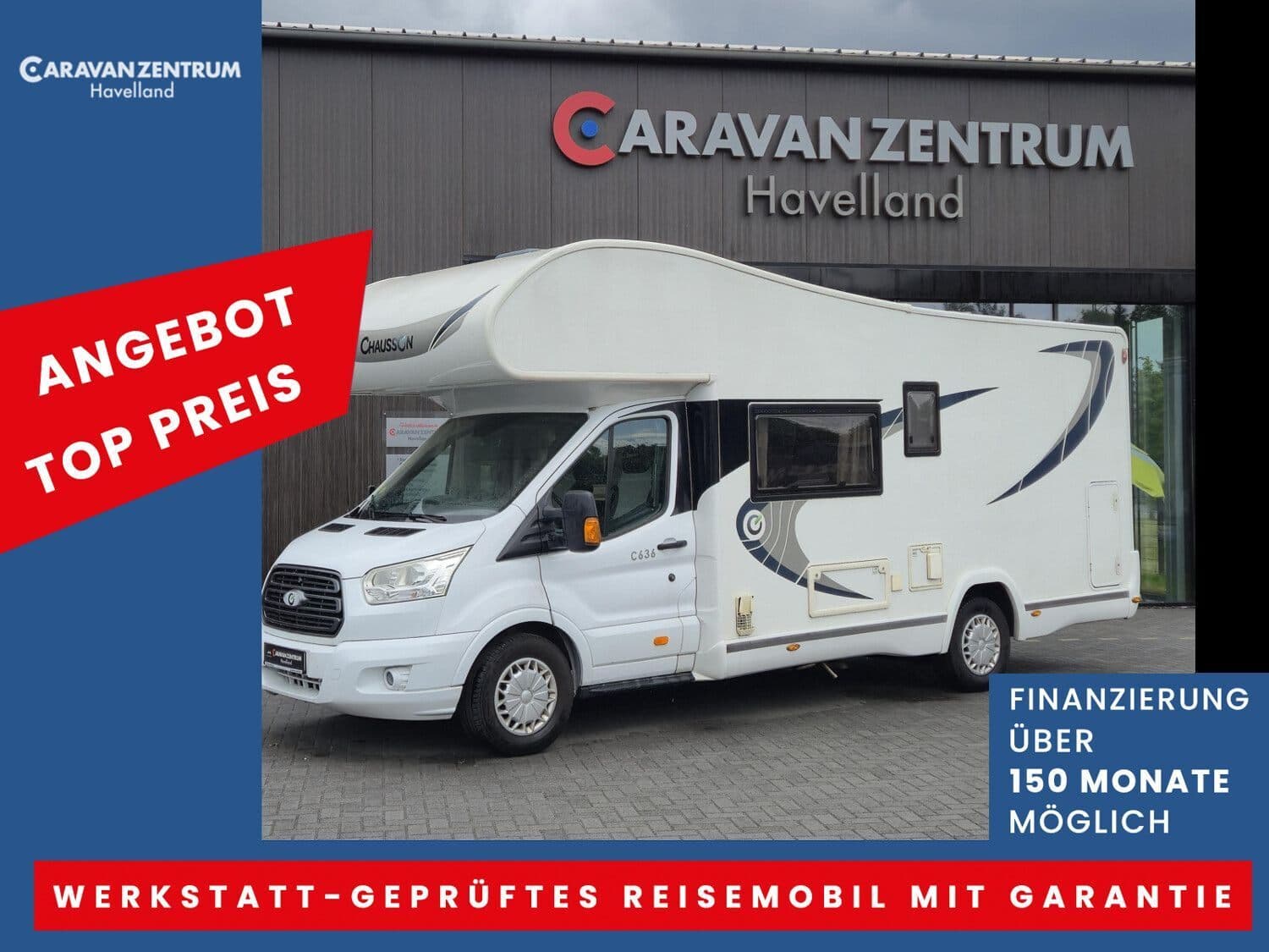 Wohnmobil Chausson Flash C636 mit 6 Sitzen bei Caravan Zentrum Havelland Inhaber Robert Wendt Wohnmobil Ford Transit Chausson C636 Flash mit 6 Sitzen und 6 Schlafplätzen