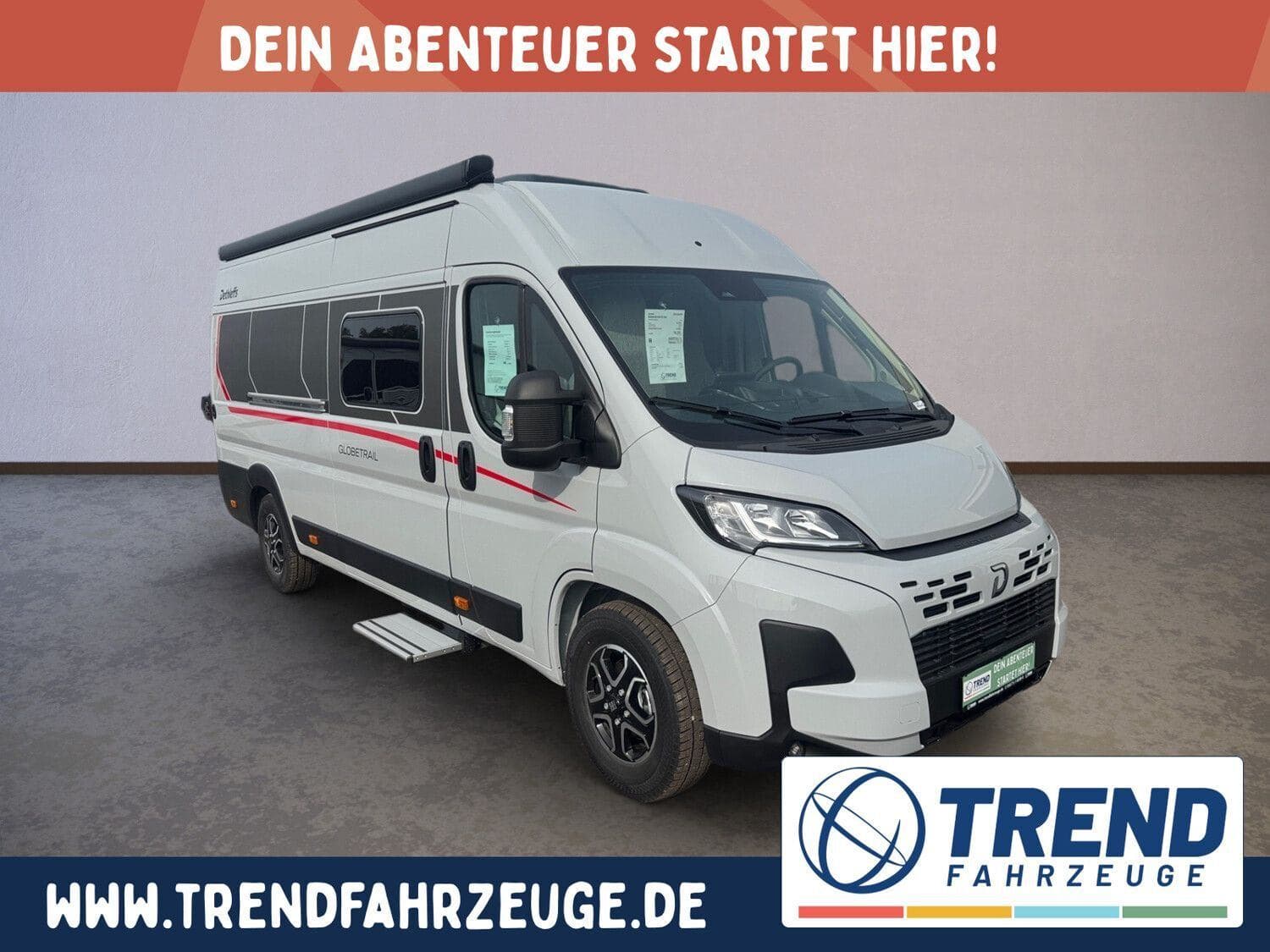 Wohnmobil Dethleffs Globetrail 640 ES Fiat mit 4 Sitzen bei Trend-Fahrzeuge.de GmbH Wohnmobil Fiat Ducato Dethleffs 640 ES Fiat Globetrail mit 4 Sitzen und 2 Schlafplätzen