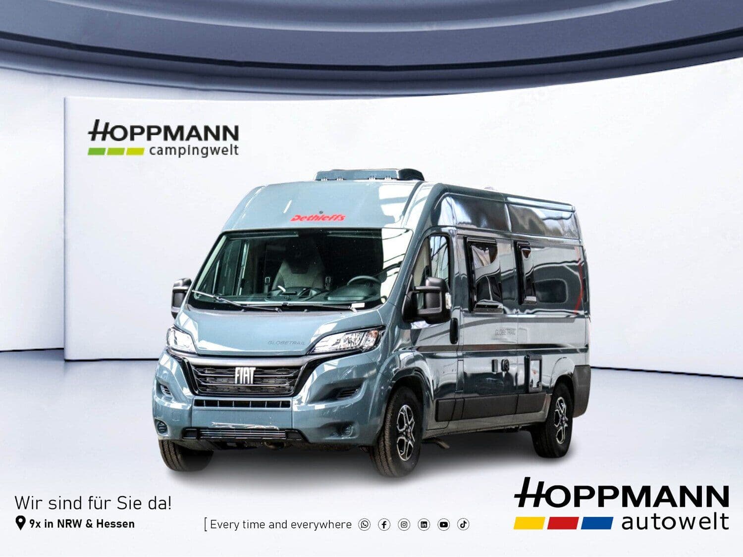 Wohnmobil Dethleffs Globetrail Classic 600 DR Fiat mit 4 Sitzen bei Hoppmann Autohaus GmbH Wohnmobil Fiat Ducato Dethleffs 600 DR Fiat Globetrail Classic mit 4 Sitzen und 2 Schlafplätzen