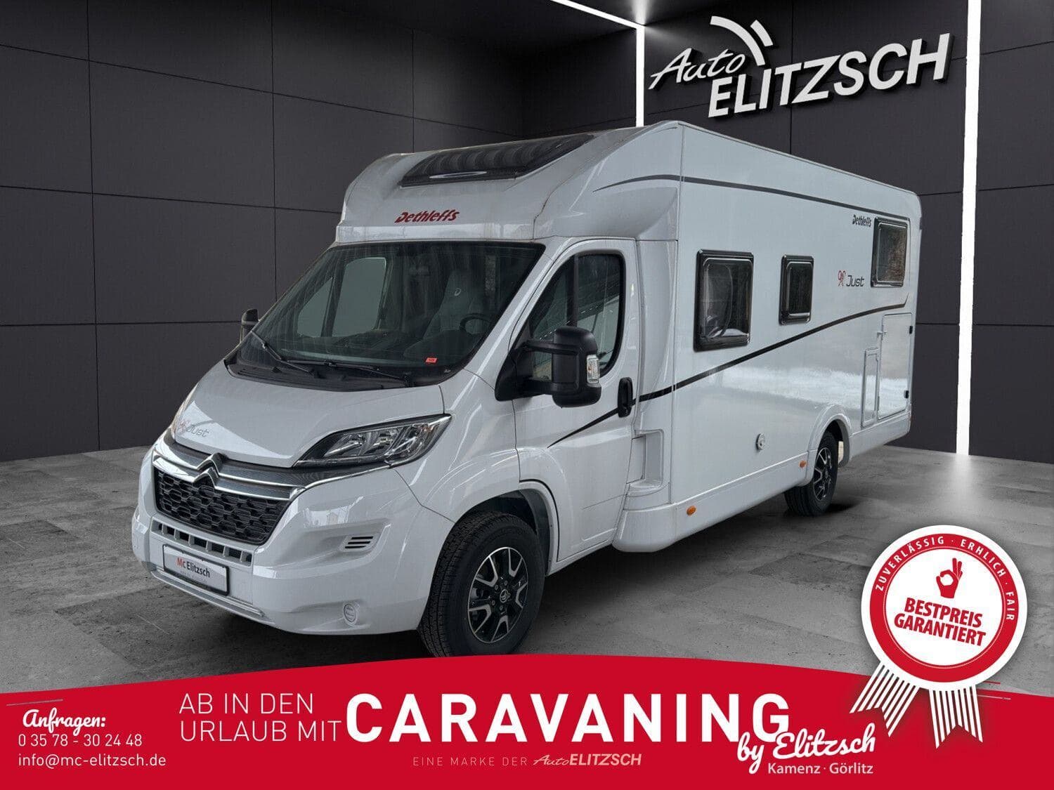 Wohnmobil Dethleffs Just 90 T 7052 EB mit 4 Sitzen bei Mobility Concept Elitzsch GmbH Wohnmobil Citroen Jumper Dethleffs T 7052 EB Just 90 mit 4 Sitzen und 4 Schlafplätzen