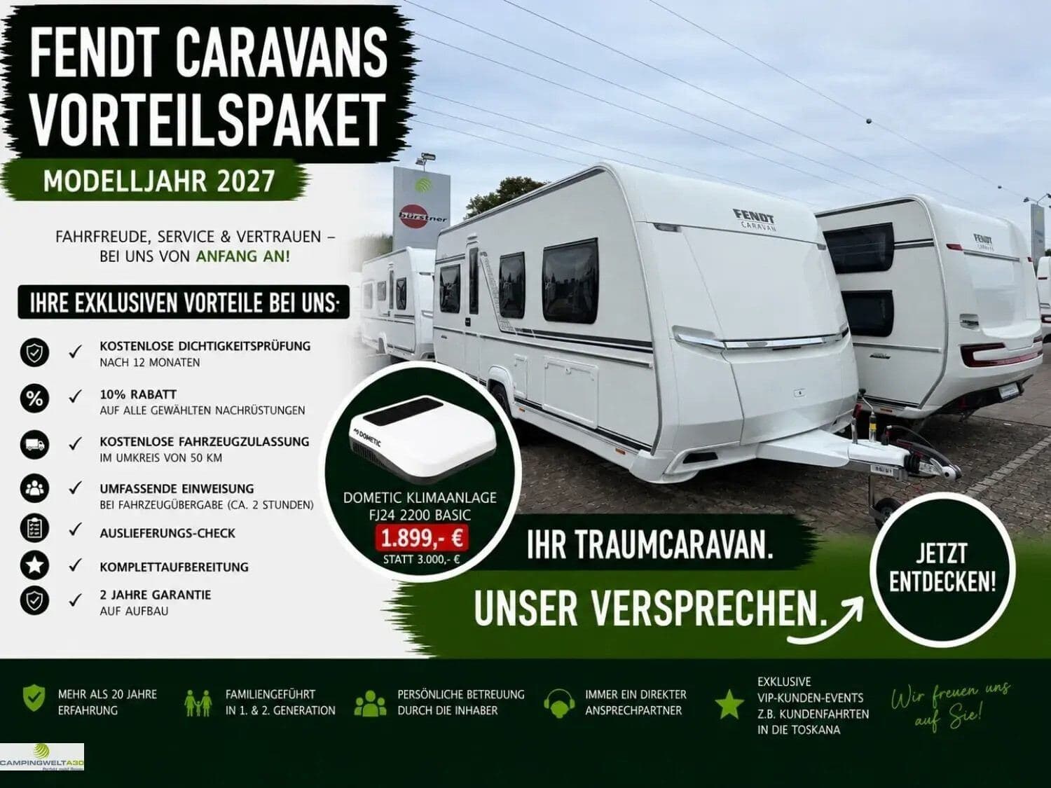 Wohnwagen Fendt Bianco Selection 515 SG bei Campingwelt A30 GmbH Wohnwagen Fendt 515 SG Bianco Selection mit 4 Schlafplätzen