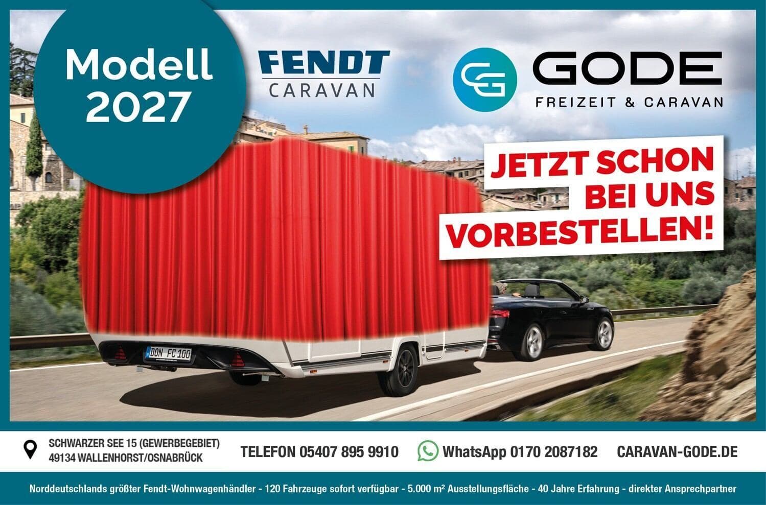 Wohnwagen Fendt Diamant 650 GDW bei Freizeit u. Caravan Gode GmbH & Co.KG Wohnwagen Fendt 650 GDW Diamant mit 2 Schlafplätzen