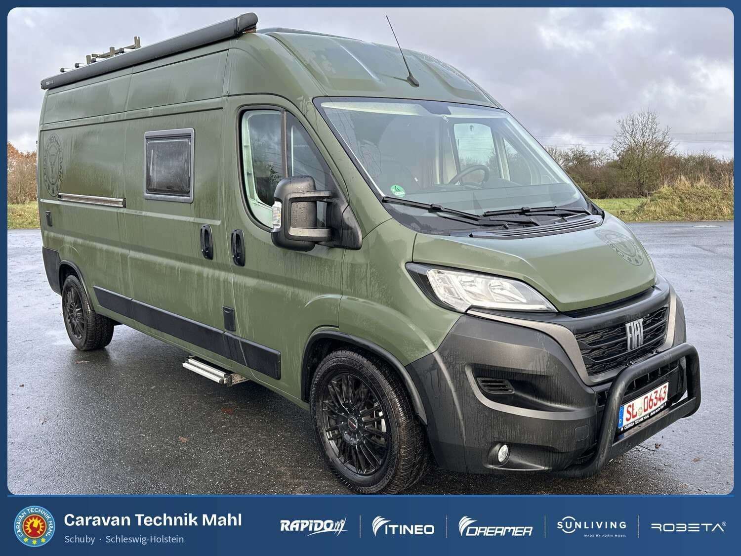 Wohnmobil Fiat Ducato Jagd Wohnmobil mit 2 Sitzen bei Caravan Technik Mahl GmbH & Co.KG Wohnmobil Fiat Ducato Fiat Jagd Wohnmobil Ducato mit 2 Sitzen und 2 Schlafplätzen